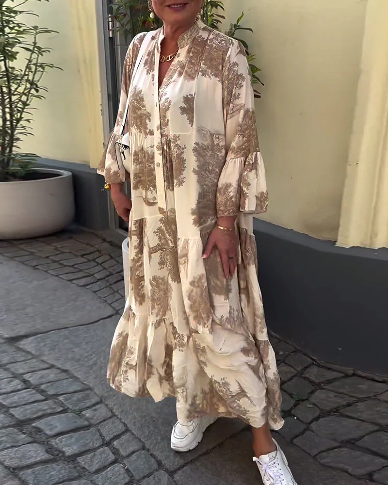 Theresa – Maxi Dress with Flared Sleeves