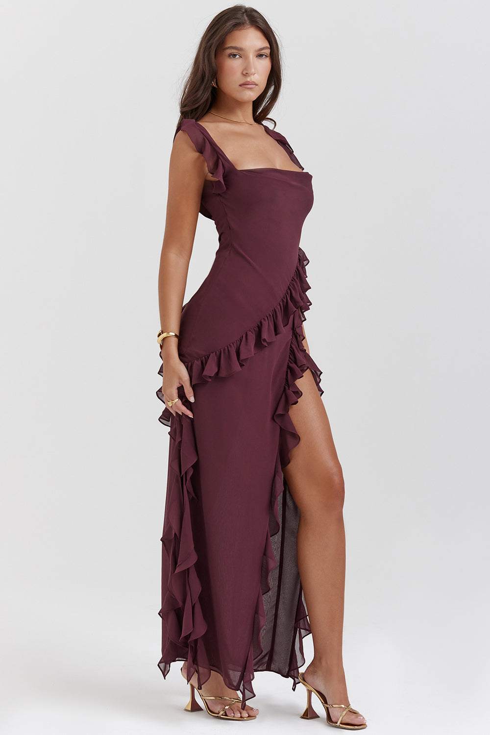 Laluna® | Ruffled Shiny Dress