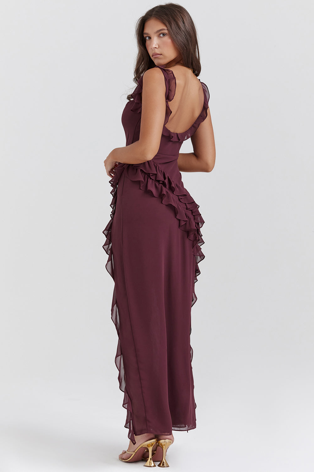 Laluna® | Ruffled Shiny Dress