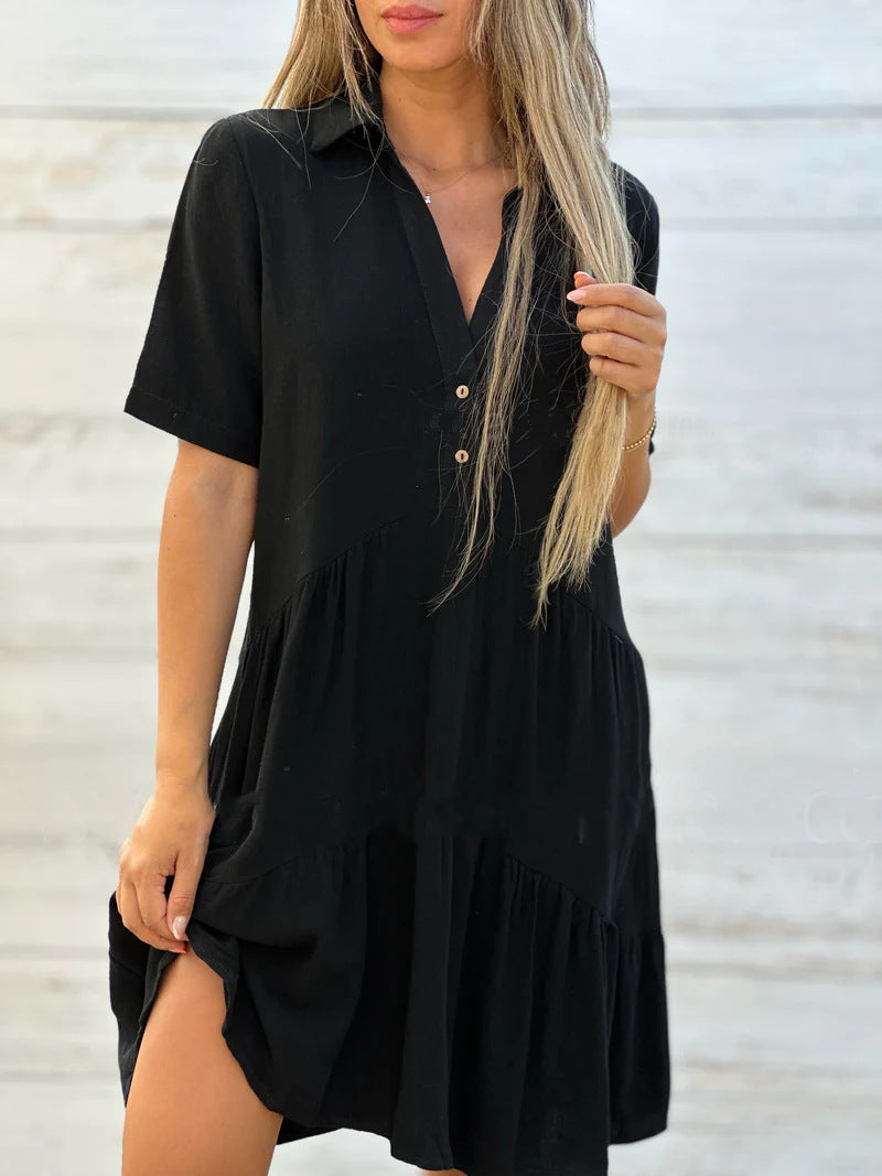 Luna | Rahat Keten Yaz Elbisesi