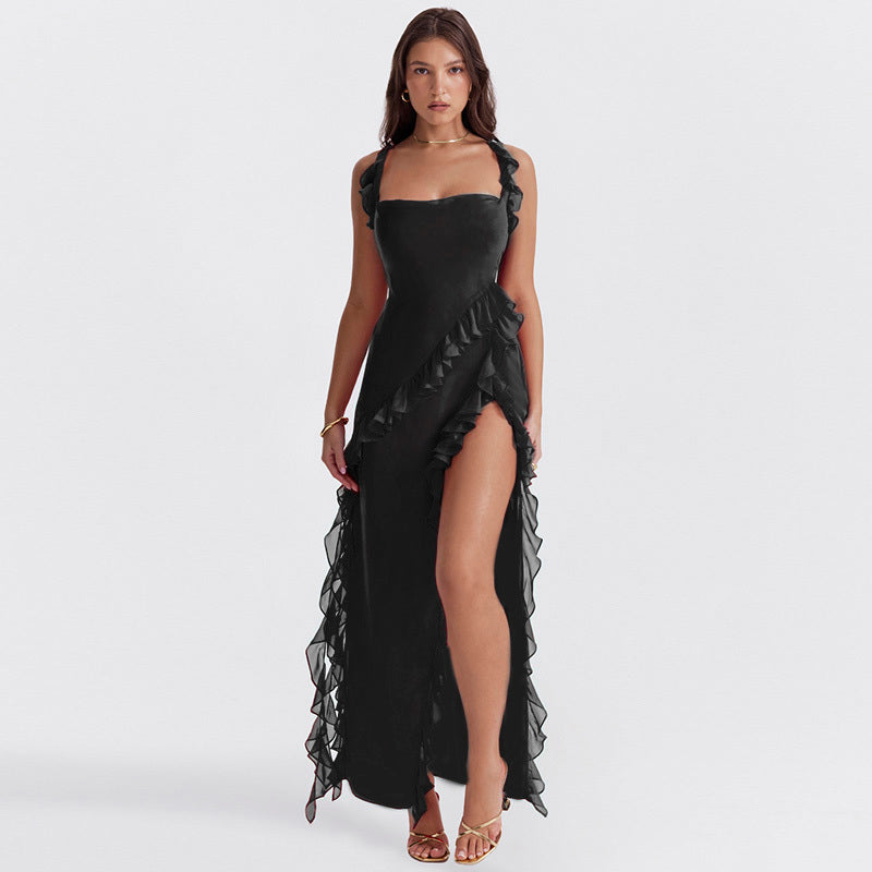 Laluna® | Ruffled Shiny Dress