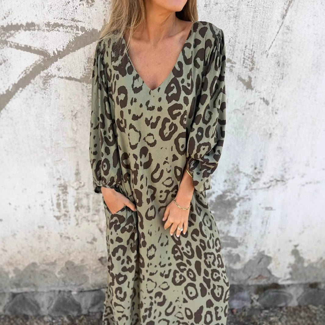 Denise | Leopar Desenli Elbise