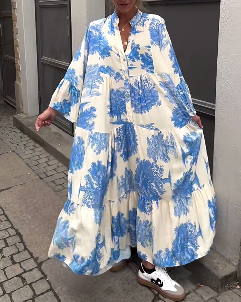 Theresa – Maxi Dress with Flared Sleeves