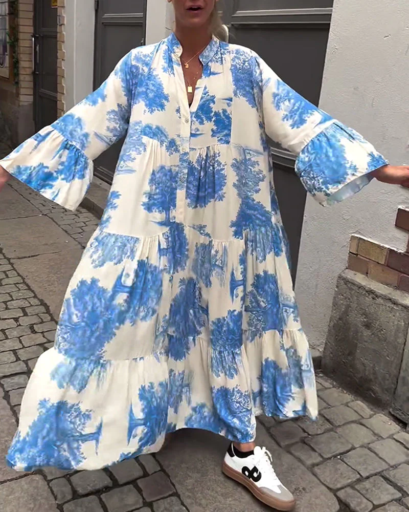 Theresa – Maxi Dress with Flared Sleeves