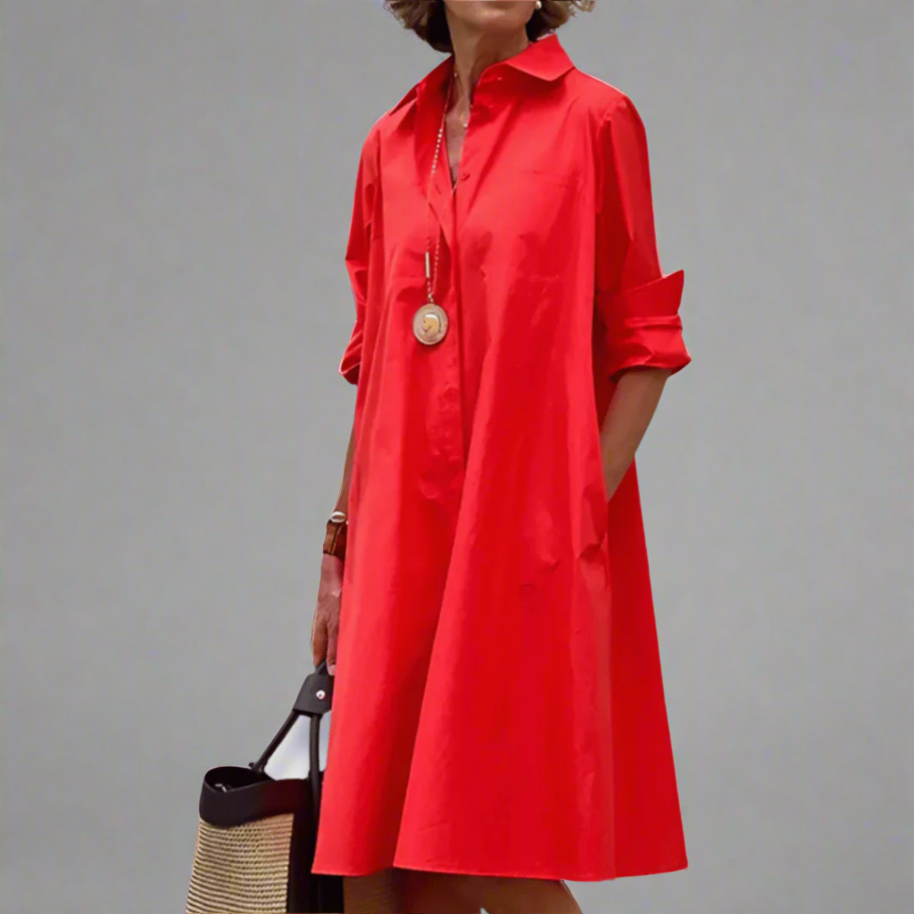 Sabine™ | Rahat stil polo elbise