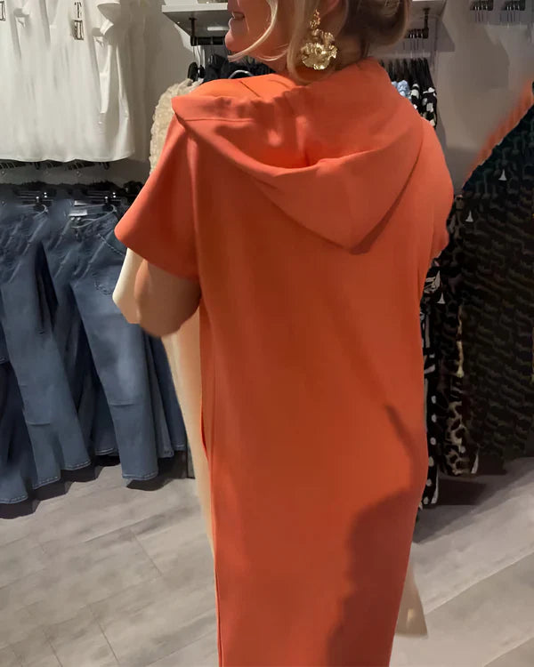 Saskia™ | Rahat Kapüşonlu Elbise