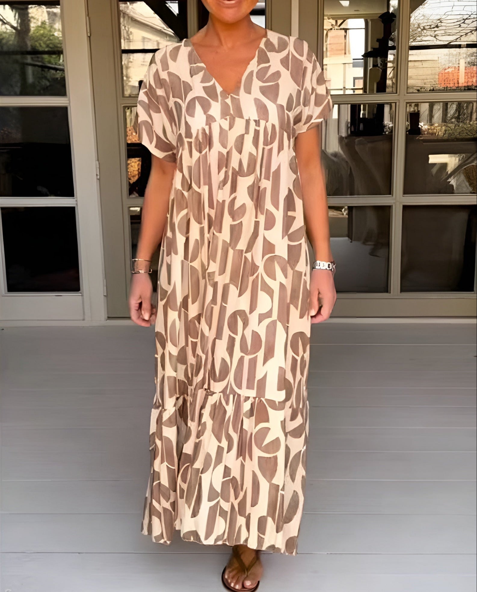 Colette | V Yaka Akışkan Elbise