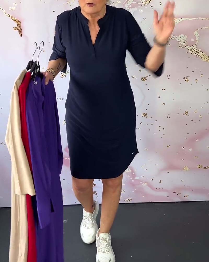 Hanne | V Yaka Şık Elbise