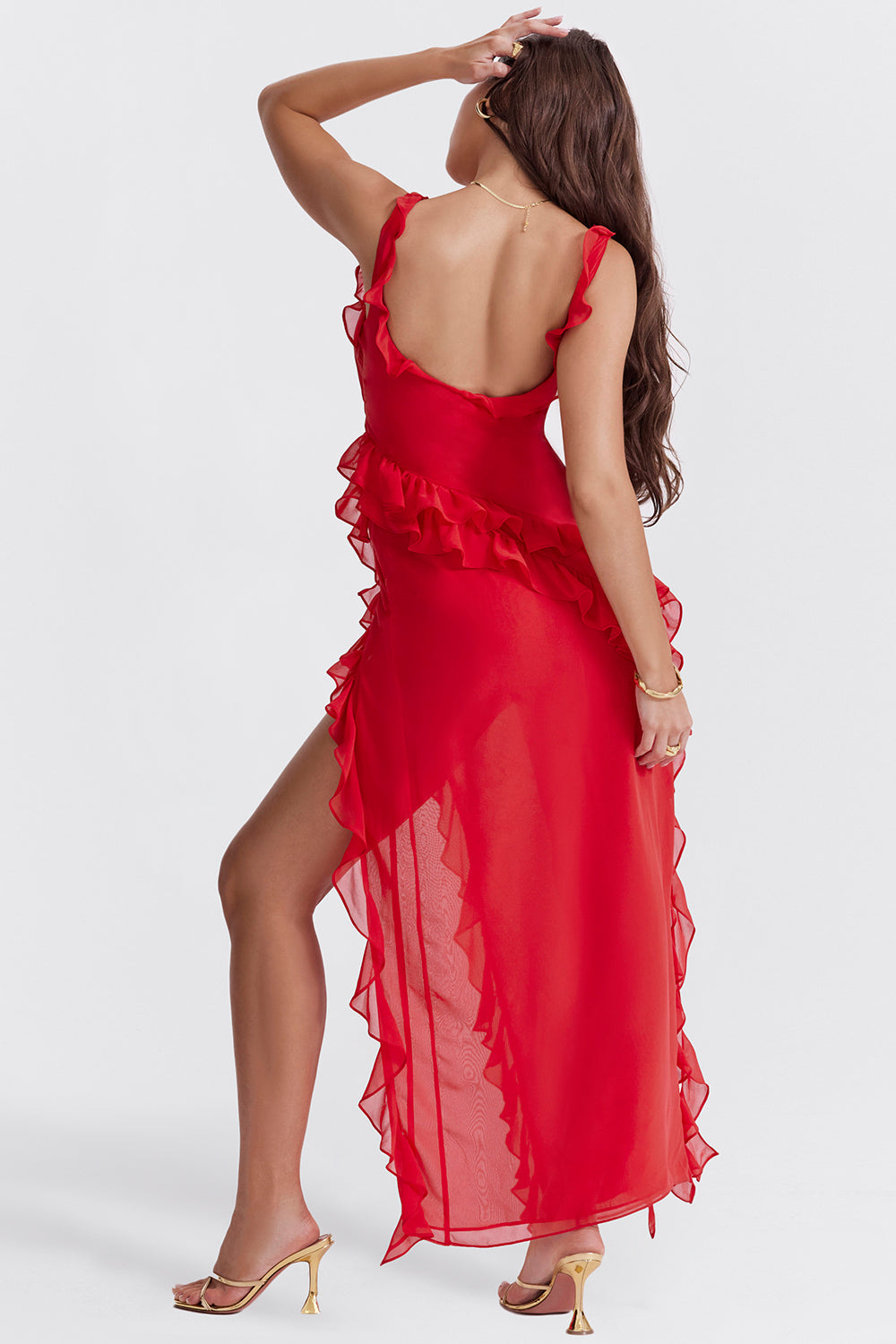 Laluna® | Ruffled Shiny Dress