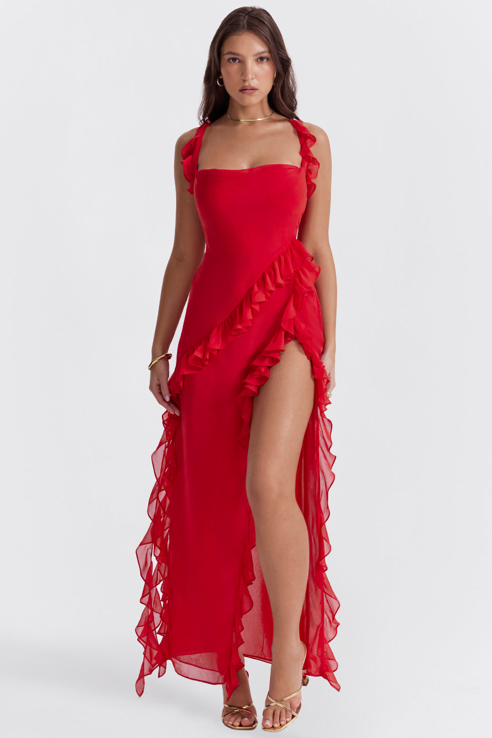 Laluna® | Ruffled Shiny Dress