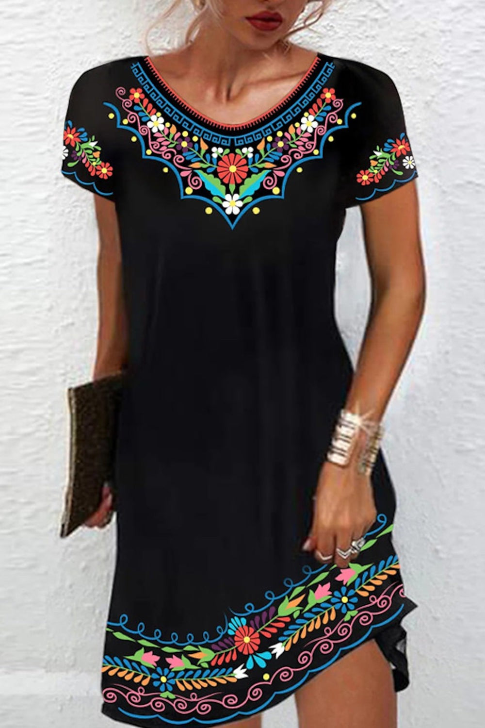 Kimberly – Bohemian Kısa Kollu Elbise