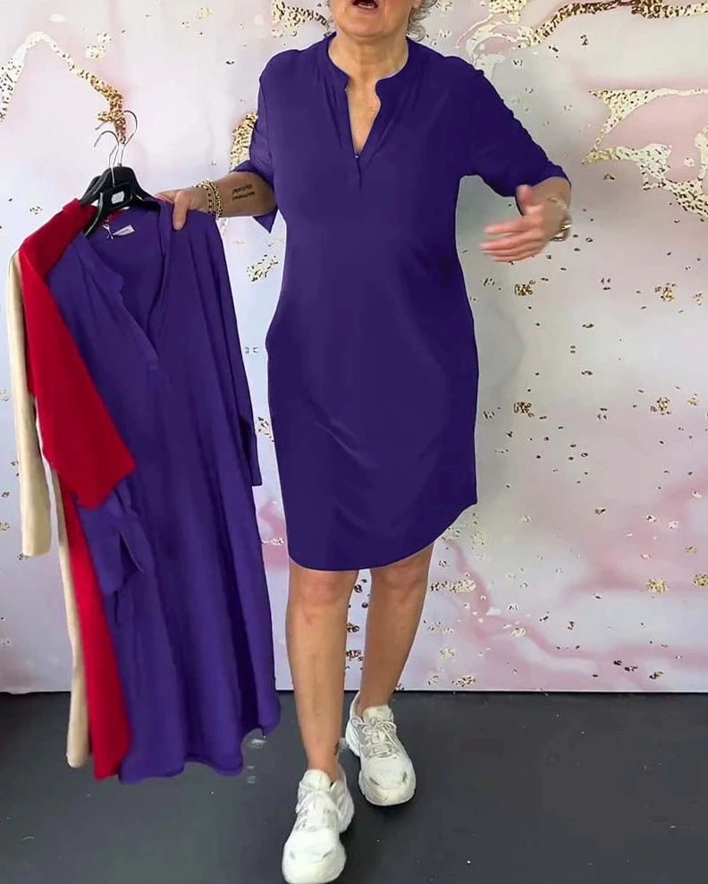 Hanne | V Yaka Şık Elbise
